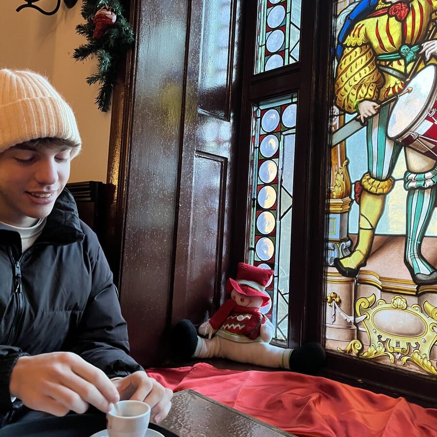 Io al Castello di Peleș in Romania